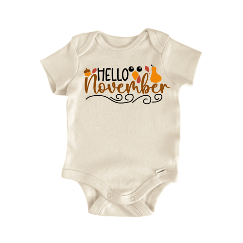 Hello November Newborn Baby Bodysuit