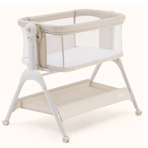 HARPPA Cuddly Sway | 3-in-1 Rocking Baby Bassinet & Bedside Sleeper with Anti-Reflux Mattress for Newborns | Attaches to Bed, Adjustable Height, Tool-Free Setup, Portable Wheels, CPSC Certified, Gentle Rocking Motion | Ideal for Infants, Safe Co-Sleeping