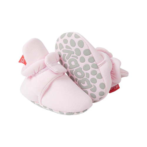 ZACPNCV Newborn Baby Booties Cotton Knit Shoes Soft Cozy First Wakers Warm Booties for Toddler Infant Girl Boy Pink 0-6 Months