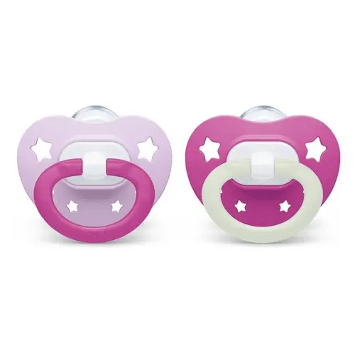 NUK Orthodontic Pacifiers, 6-18 Months, 2 Count (Pack of 1)