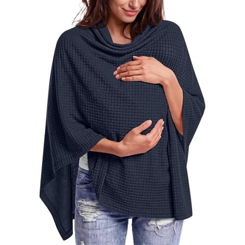 Womens Nursing Cover for Breastfeeding 360° Privacy Navy Blue