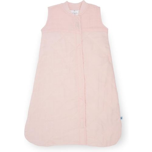 Little Unicorn 6-12 Month Quilted Sleep Sack 2.6 TOG | Soft & Breathable Muslin Cotton for safer sleep | 2 way zipper (Light Pink)