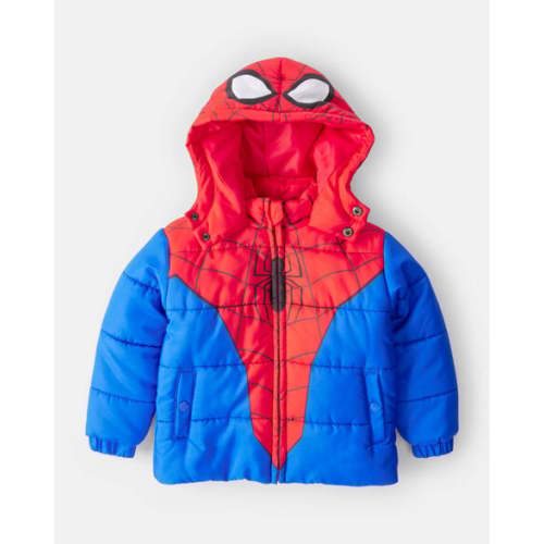 Toddler Boy ©Marvel Spider-Man Hooded Heavyweight Winter Jacket - Red/Blue | Carter's