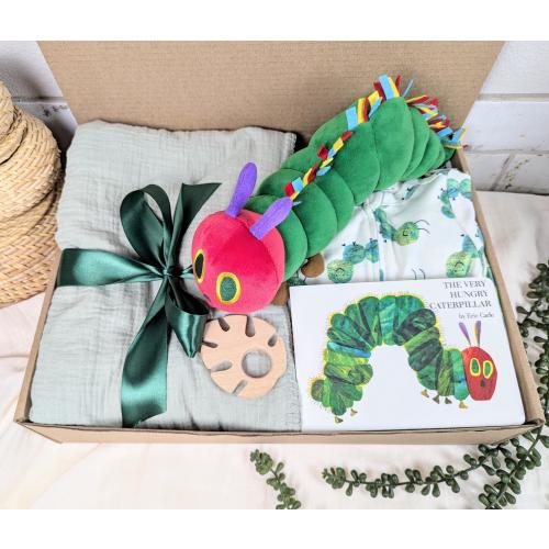 Baby Shower Gift, Very Hungry Caterpillar Gift Box - Gender Neutral, Unisex Girl or Baby Boy Newborn Gift Box Set, Baby Gift Box