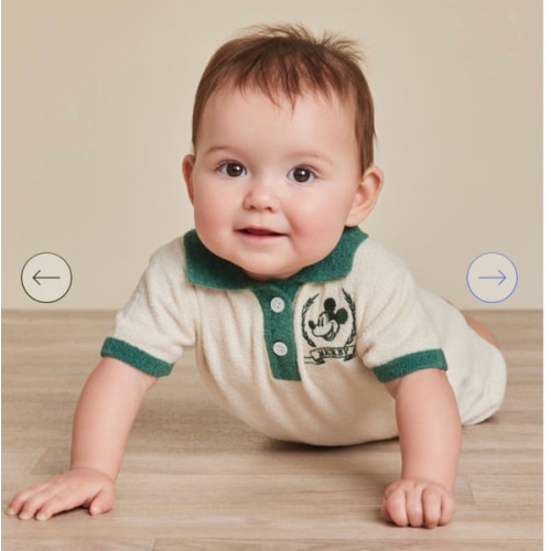 CozyChic Ultra Lite® Baby Disney Mickey Polo Onesie | Barefoot Dreams®
