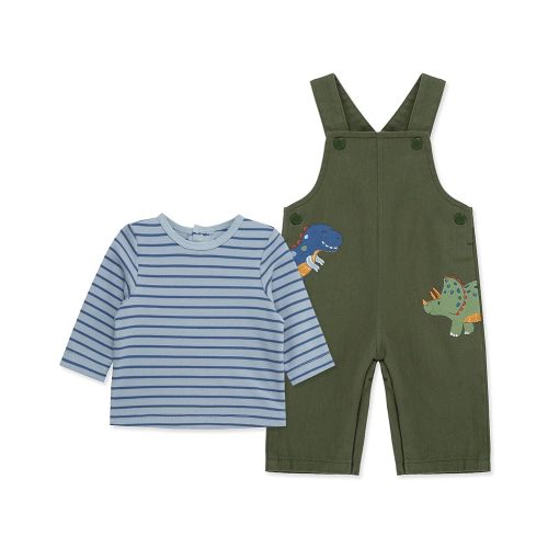 Little Me Essentials for Baby Girls and Boys Woven Jumpers and Coverall Overalls Set, Newborn to 24 Months