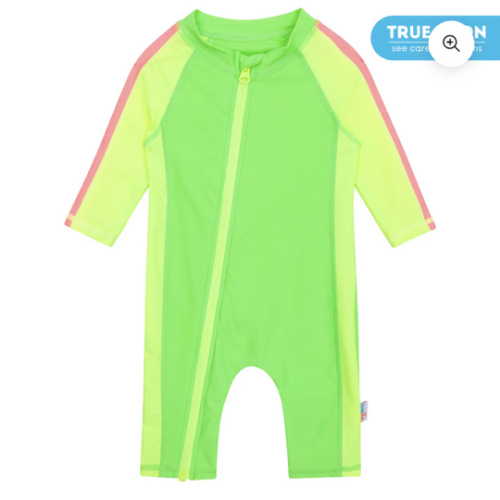 Sunsuit - Long Sleeve Romper Swimsuit | "Neon Green/Yellow"