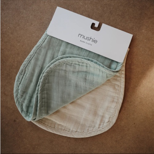 Mushie Muslin Burp Cloth Organic Cotton 2-Pack