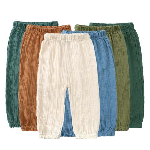 Esaierr Kids Baby Boys Girls Spring Summer Sweatpants Toddler Mosquito Repellent Pants Jogger Pants Elastic Waist Trousers Loose Long Bloomers Cotton Pants,Size 1-8T