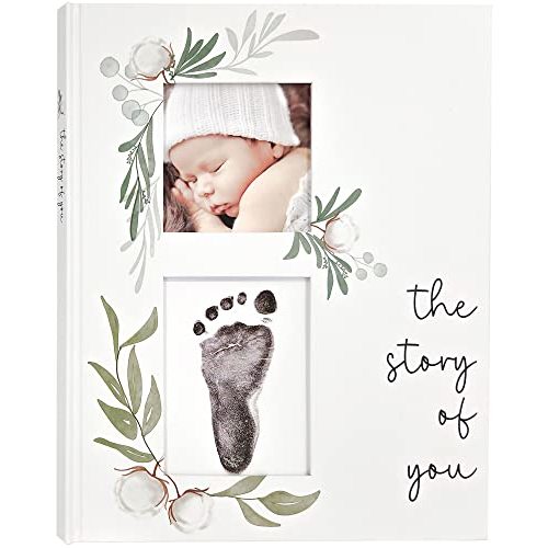 Baby Memory Book for the Modern Minimalist - Simple Baby Book for Boy or Girl - First Years Journal - Monthly Milestone Keepsake Record Book - Gender Neutral Pregnancy Gift for Baby Shower