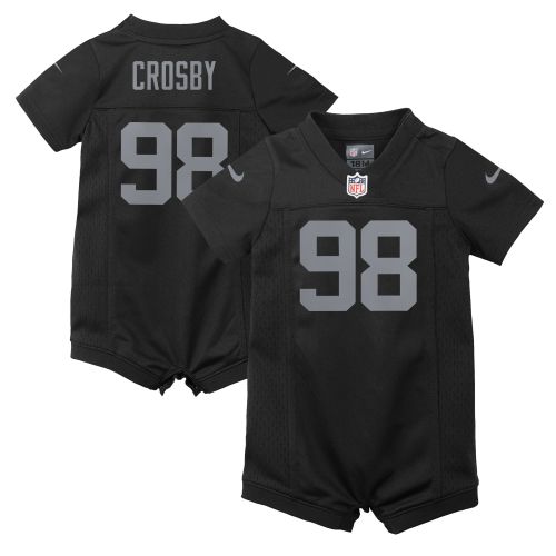 Las Vegas Raiders Nike Home Jersey Romper - Black - Maxx Crosby - Newborn