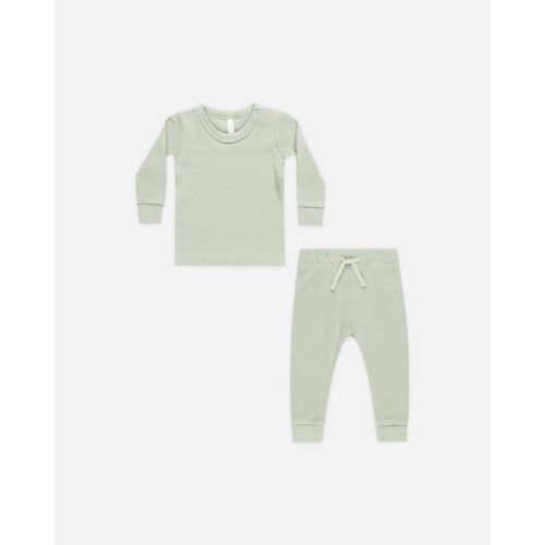 Waffle Top + Pant Set || Mint