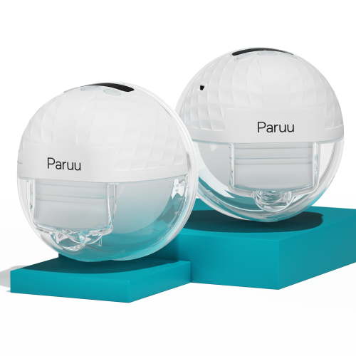 Paruu Hands Free Breast Pump, Double Wearable Electric Breast Pump with 4 Sizes Flange 4 Modes & 9 Levels HSA/FSA Eligible