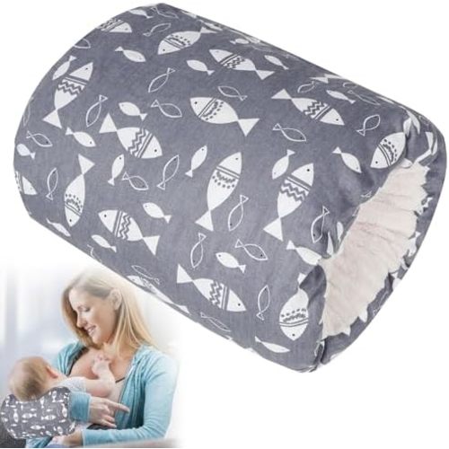 Baby Nursing Arm Pillow for Breastfeeding(Grey Fish)