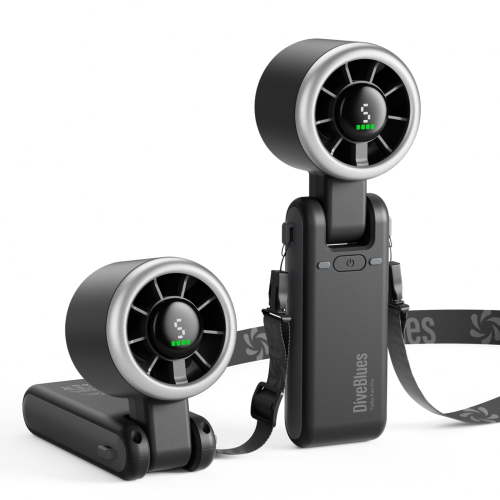 Diveblues Handheld Fan – 4000mAh Rechargeable Turbo Mini Fan, 5-Speed Personal Cooling for Travel & Outdoor Use