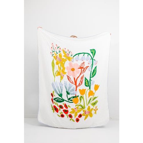 CLEMENTINE KIDS Twin Muslin Throw Blanket (Cottage Garden)