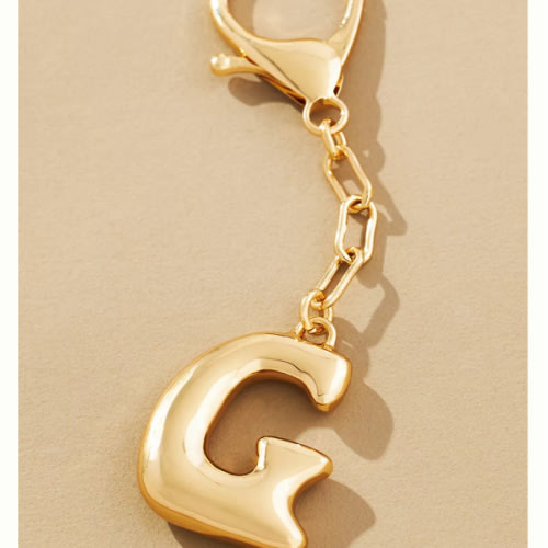 Bubble Letter Monogram Bag Charm | Anthropologie