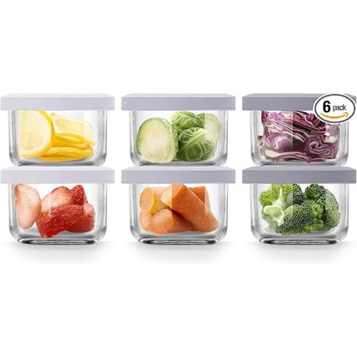 Comotomo 'Smart Vent' Food Container, Gray Set of 6