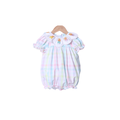 Bullion Bunny Pastel Plaid Scalloped Bubble