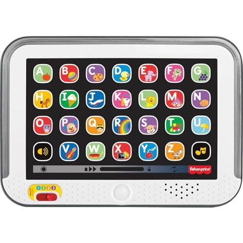 Fisher-Price Laugh & Learn Smart Stages Tablet | Pretend Computer, 100+ Educational Songs & Phrases, 28 Buttons, Lights, Infants & Toddlers Ages 1+ Years