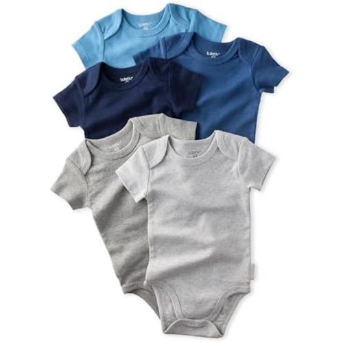 Avery 5-Pack Short Sleeve Bodysuits​ 100% Organic Cotton for Baby Boys​ & Girls