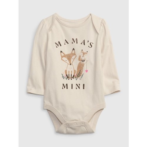 Baby 100% Organic Cotton Mix and Match Graphic Bodysuit in mom