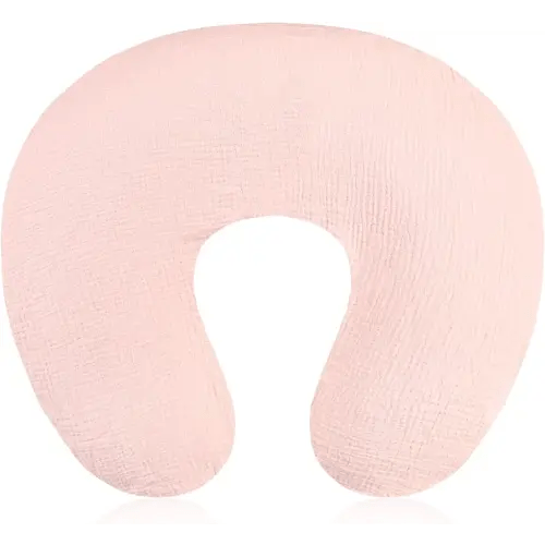 Baby Nursing Pillow Cover, Removeable Breastfeeding Pillow Slipcover, Muslin Nursing Pillow Case for Newborn Boys Girls, Soft Fabric Fits Snug On Infant, Washable & Breathable, Pink (Cover Only)