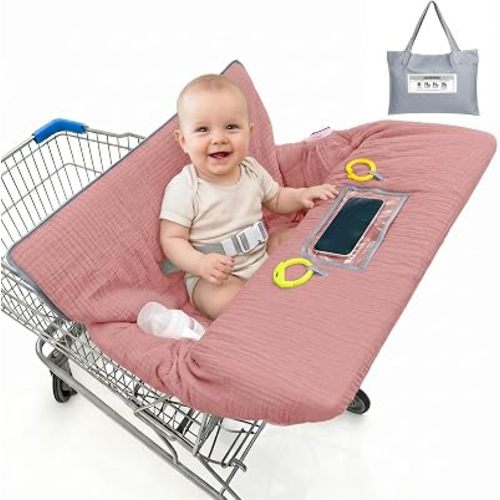 Muslin Shopping Cart Cover for Baby Soft Breathable Full Coverage