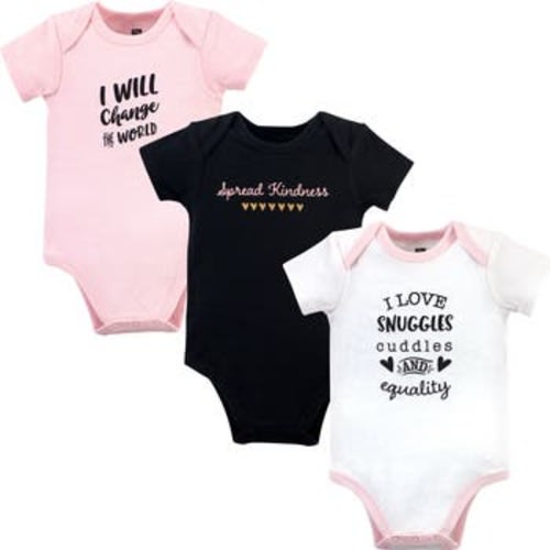 Triple Pack of Soft Cotton Bodysuits, 0-3M