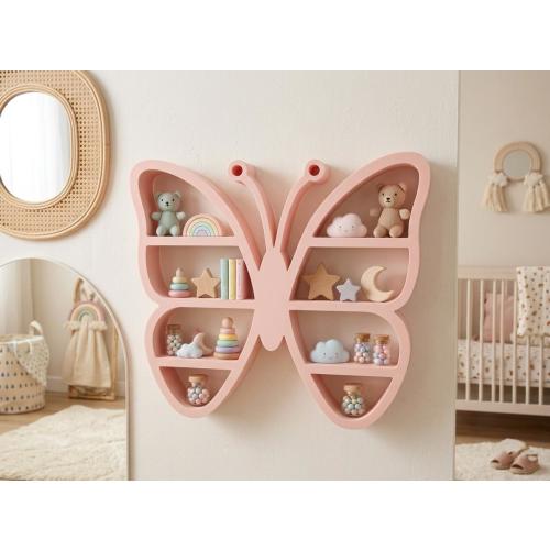 Butterfly Wall Shelf | 3D Printed Nursery Shelf | Kids Room Decor | Baby Nursery Decor | Butterfly Wall Decor
