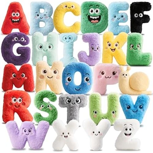 A-Z Letter Plush Pillow, Letter Hugging Throw Pillows, Decorative Initial Letter Shaped Throw Pillows for Bed Couch, Letter Pillows English Alphabet A to Z for Sofa Bedroom Living Room Decor