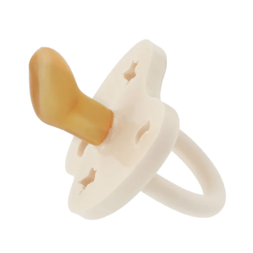 Natural Rubber Pacifier Orthodontic 0-3 Months - cream Hevea