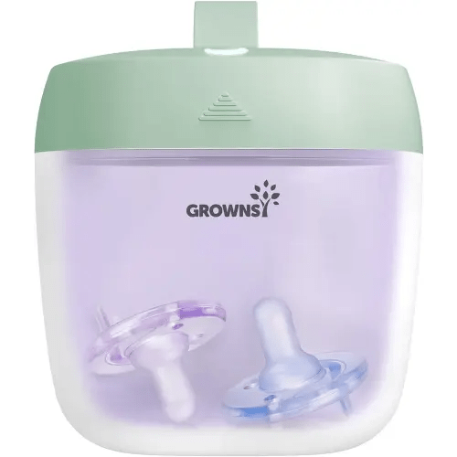 GROWNSY Pacifier Sanitizer Portable, UV Light Sanitizer on The Go, USB Charging Sanitizer Case, Mini Pacifier Sanitizer 99.99% Cleaned in 59 Seconds (Green)