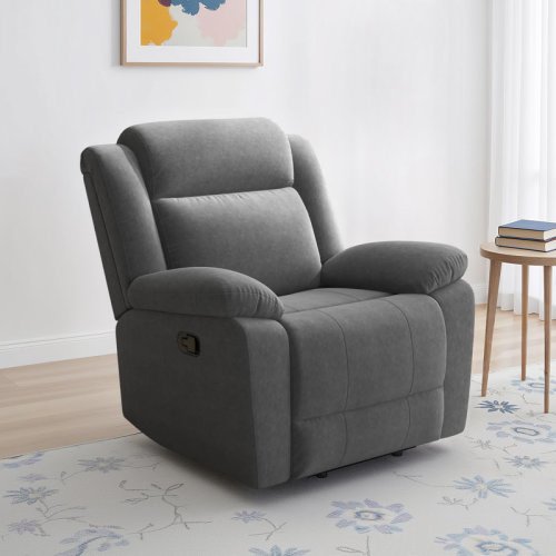 Wade Logan® Brynli 37.4" Wide Modern Upholstered Manual Rocker Recliner & Reviews | Wayfair