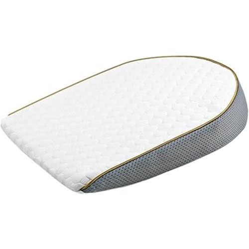 Almohada de cuña para bebé, 14 x 13 x 2 pulgadas, suave y cómoda, almohada de reflujo ácido para bebé, con funda extraíble y cremallera invisible, para alimentación con biberón, dormir