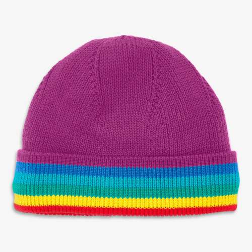 Clearance baby knit hat in rainbow stripe | Primary.com