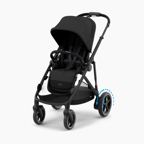Cybex eGazelle S Electronic Assist Stroller - Black Frame/Moon Black Seat