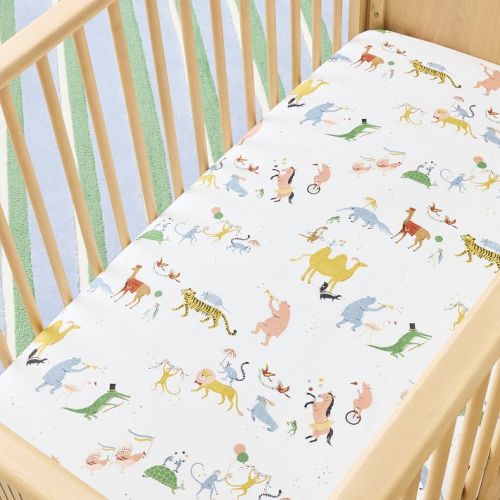 Animal Party Crib Sheet