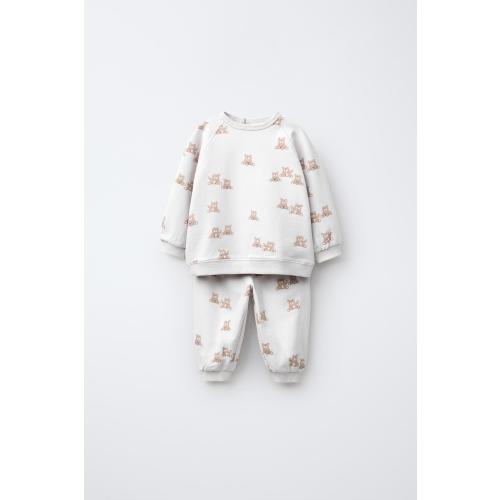 PRINTED SWEATSHIRT AND PANTS PACK - Orange | ZARA United States