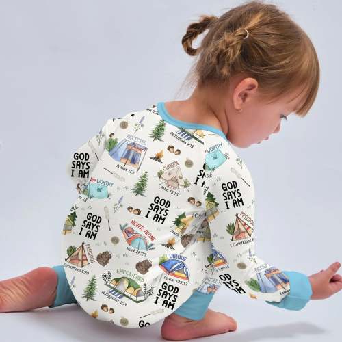 0-3m Size - God Says I Am – Adventure Affirmations Convertible Zippy – Zumbamboo