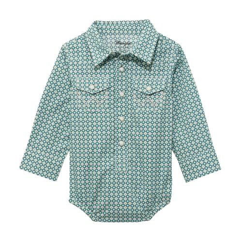 Wrangler Boy's Turquoise Onesie