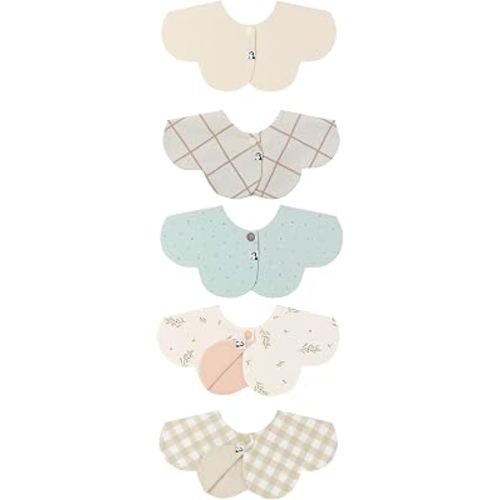 Konny Baby Bib 3/5/7-Pack Set, 360 ° Rotate, Soft and Absorbent Drooling for Toddler Boys Girls Baby Essentials