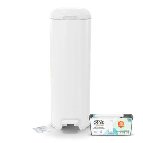 Poubelle à Couches Platinium - Blanche (18 sacs) - Diaper Genie – CLÉMENT