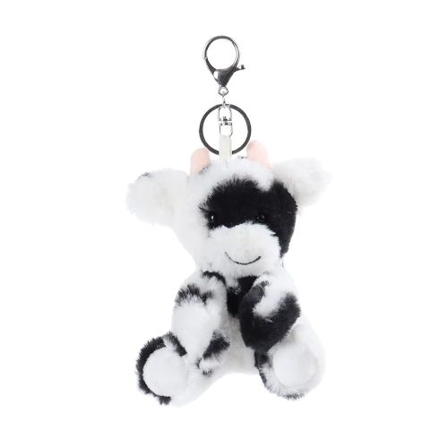 Apricot Lamb Cute Toys Plush Classic Cow Stuffed Animal Soft Keychain for Kids Bag, Purse, Backpack, Handbag (5 Inches)