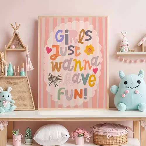 1pc frameless girl fun poster positive affirmation - Temu