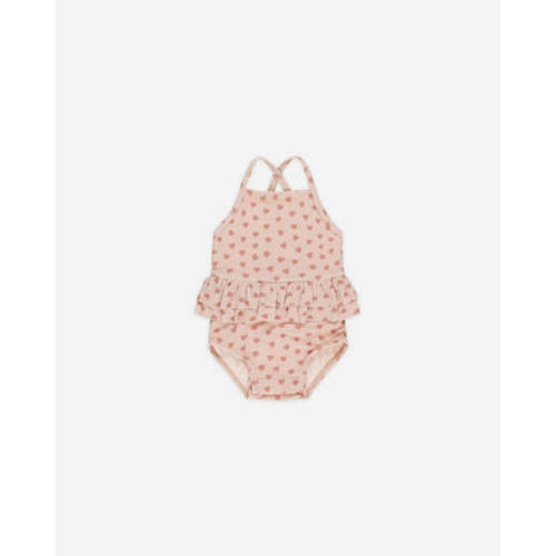 Ruffled One-Piece Swimsuit || Hearts