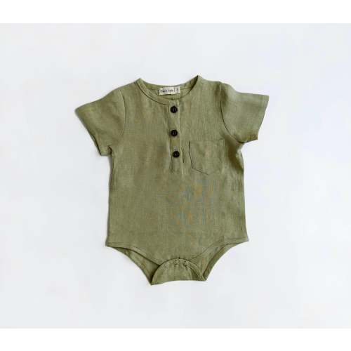 Arlo Linen Dress Shirt – Olive and Cradle