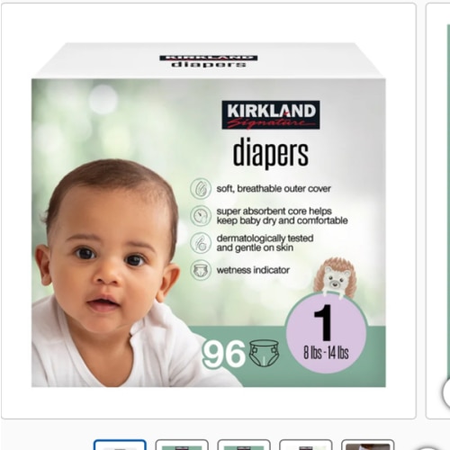 Kirkland Signature Diaper Size 1, 96-count | Costco