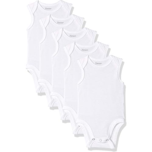 Hanes unisex-baby Baby Bodysuits, Ultimate Flexy Sleeveless for Boys & Girls, 5-pack