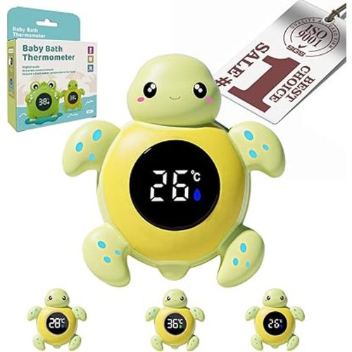 Floating Bathtub Thermometer - BPA-Free Water Temperature Gauge for Safe & Comfortable Baths（Turtlet）